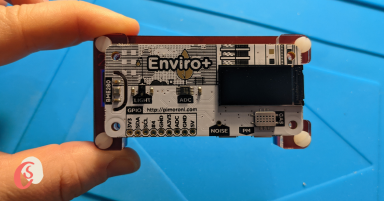 Hand help air quality sensor using raspberry pi and enviro+