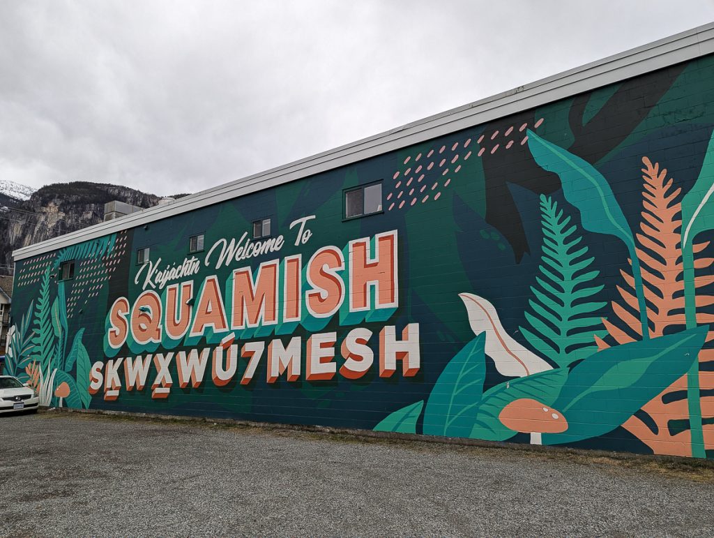 Squamish nation street art in downtown 